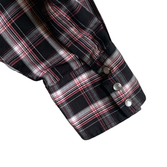 Ely Cattleman Western Shirt Tall Mens XXXL Plaid Pearl Snap Cowboy Rodeo Punk - Picture 10 of 14